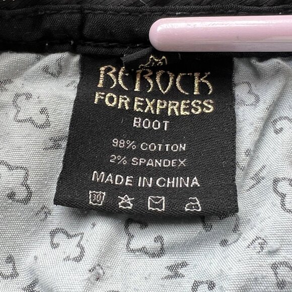 ReRock for Express Flared Low Rise Denim Jeans Distressed Style Womens Size 12L - Picture 14 of 16